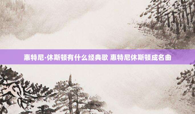 惠特尼·休斯顿有什么经典歌 惠特尼休斯顿成名曲