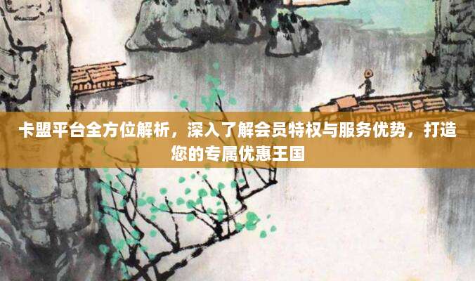 卡盟平台全方位解析，深入了解会员特权与服务优势，打造您的专属优惠王国