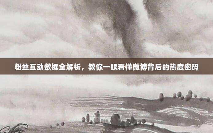 粉丝互动数据全解析，教你一眼看懂微博背后的热度密码