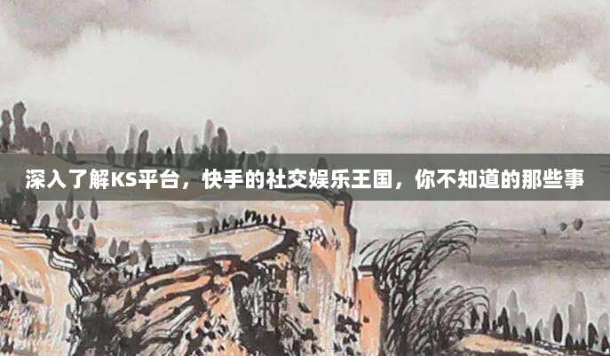 深入了解KS平台，快手的社交娱乐王国，你不知道的那些事