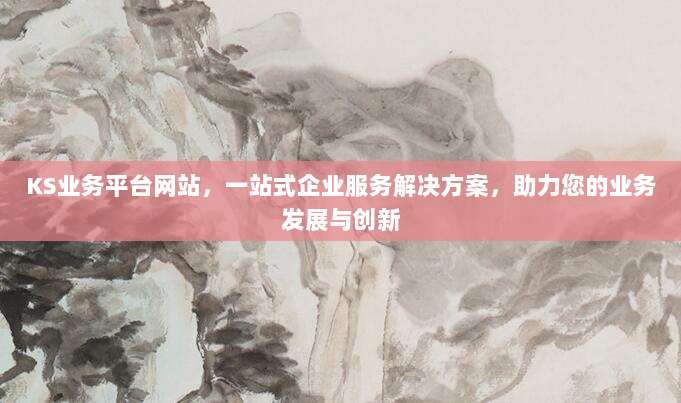 KS业务平台网站,一站式企业服务解决方案,助力您的业务发展与创新