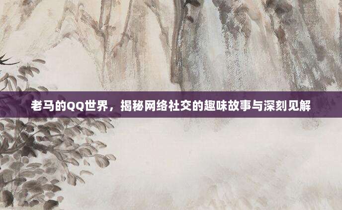 老马的QQ世界,揭秘网络社交的趣味故事与深刻见解