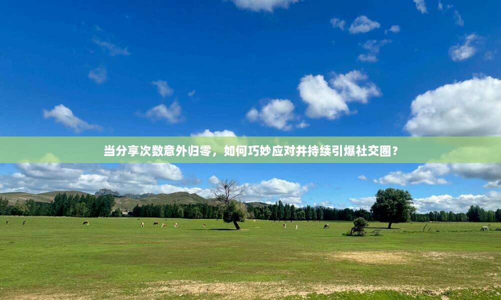 当分享次数意外归零，如何巧妙应对并持续引爆社交圈？
