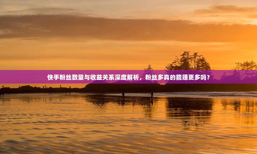 快手粉丝数量与收益关系深度解析，粉丝多真的能赚更多吗？