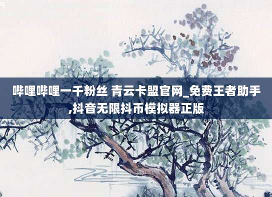哔哩哔哩一千粉丝 青云卡盟官网_免费王者助手,抖音无限抖币模拟器正版