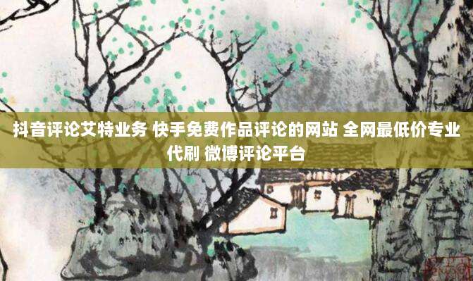 抖音评论艾特业务 快手免费作品评论的网站 全网最低价专业代刷 微博评论平台